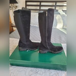 Paul Green Tuscon Black Suede Boots Size 10